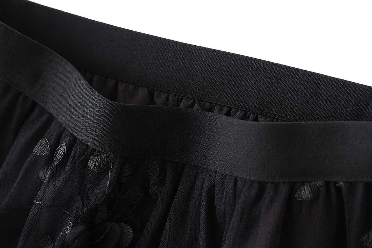 Tulle Skirts for Women High Elastic Waist Long Stylish Comfy Midi Skirt A Line Tutu Skirts for Daily, Prom, Party