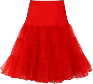 Tutu Skirts for Women Tulle Midi Knee Length Skirt Dress Adult Puffy Tutu Skirt Layered Ballet Tulle Pettiskirts