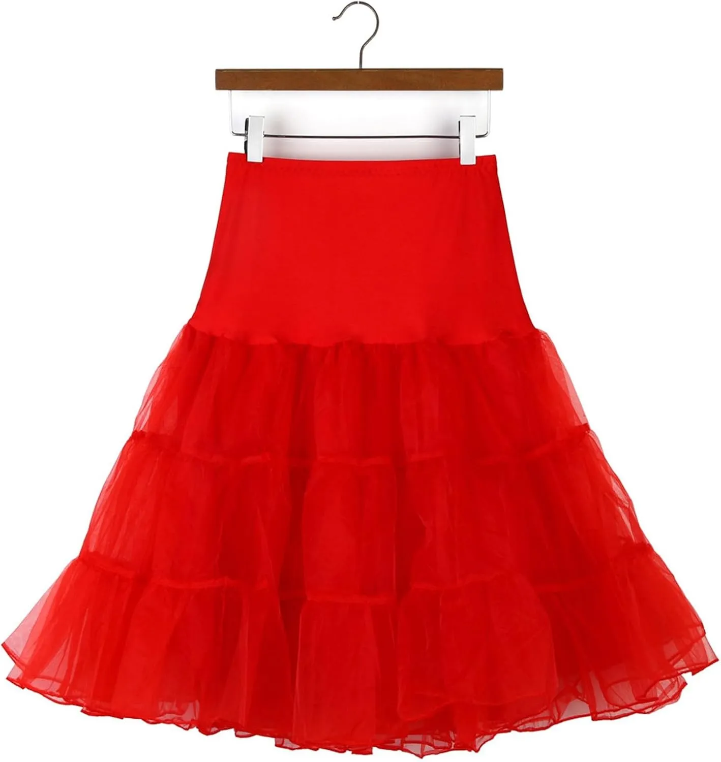 Tutu Skirts for Women Tulle Midi Knee Length Skirt Dress Adult Puffy Tutu Skirt Layered Ballet Tulle Pettiskirts