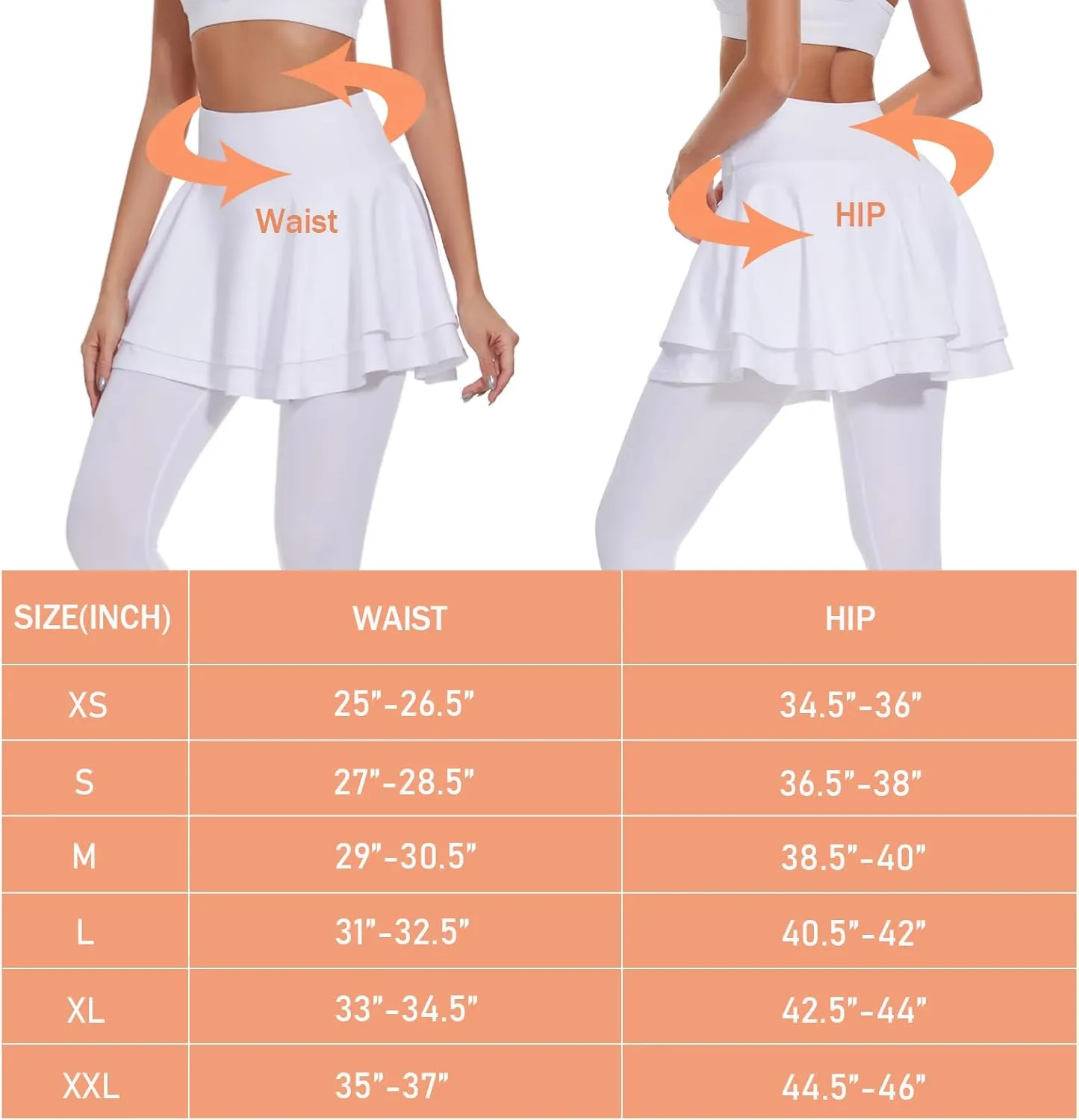 Ultrafun Women's UPF 50  Capri Skirted Leggings Tights Active Tennis Skirt with Pockets