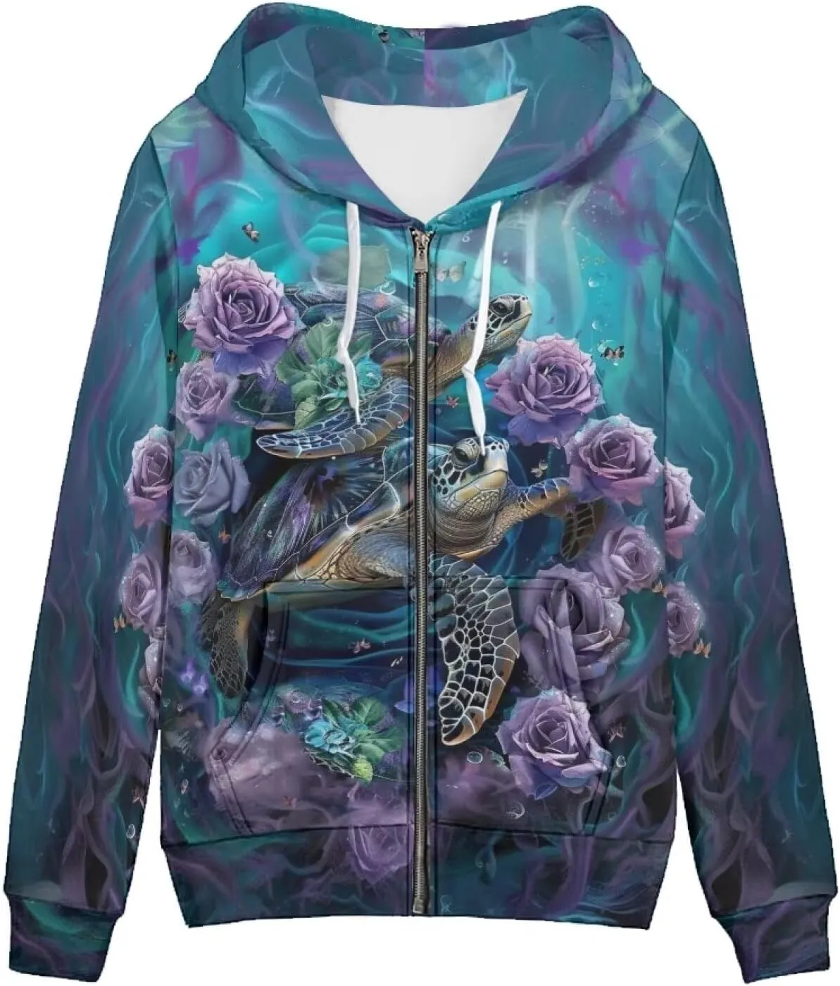 Uourmeti Hoodies Zip Up Jacket for Women Teen Girls Fall Sweatshirt XS-5XL