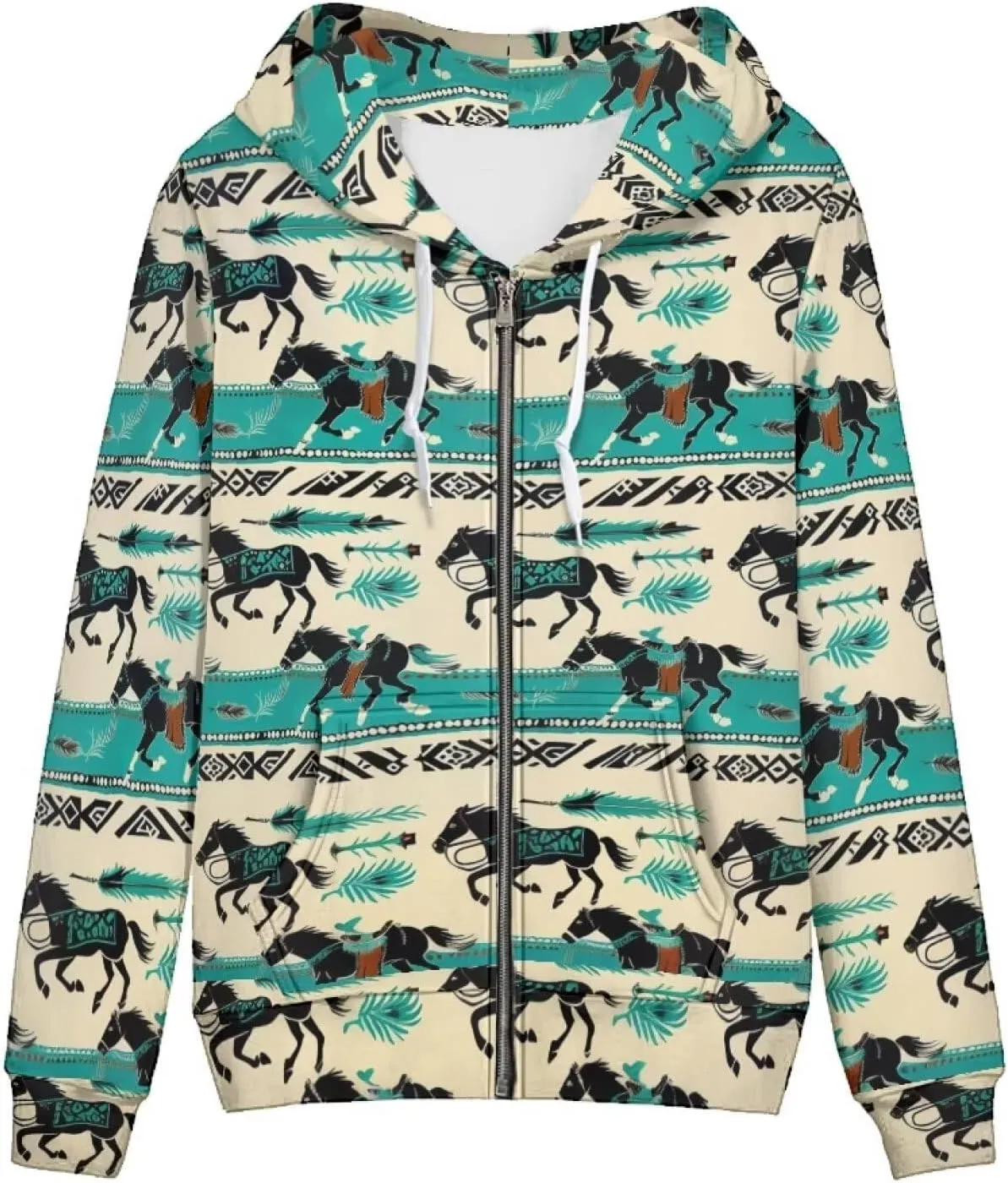 Uourmeti Hoodies Zip Up Jacket for Women Teen Girls Fall Sweatshirt XS-5XL