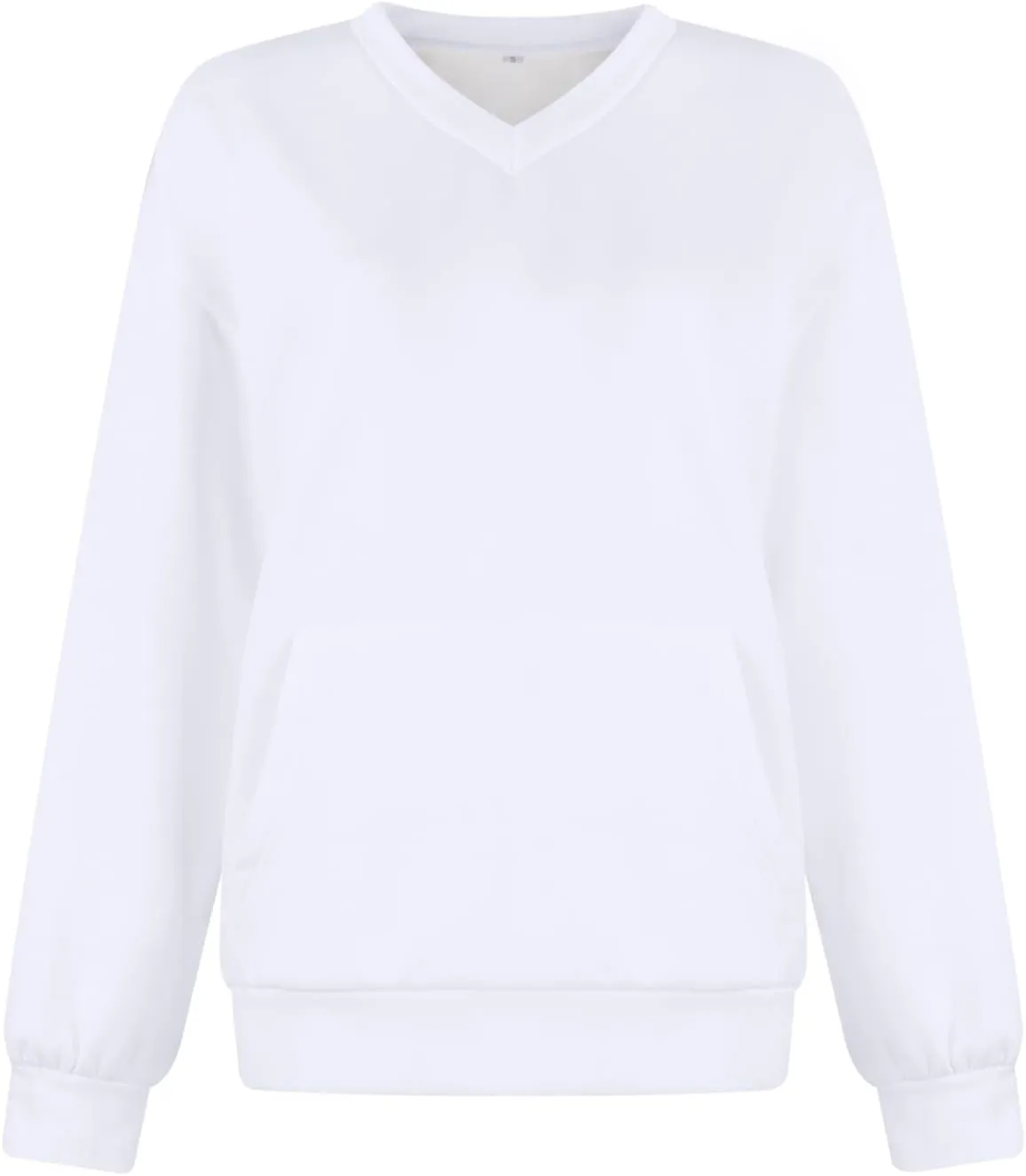 V Neck Sweatshirt Women Fleece Pocket Cute Sweatshirts No Hood Oversized Comfy Hoodie Y2k Soft Winter Clothes
