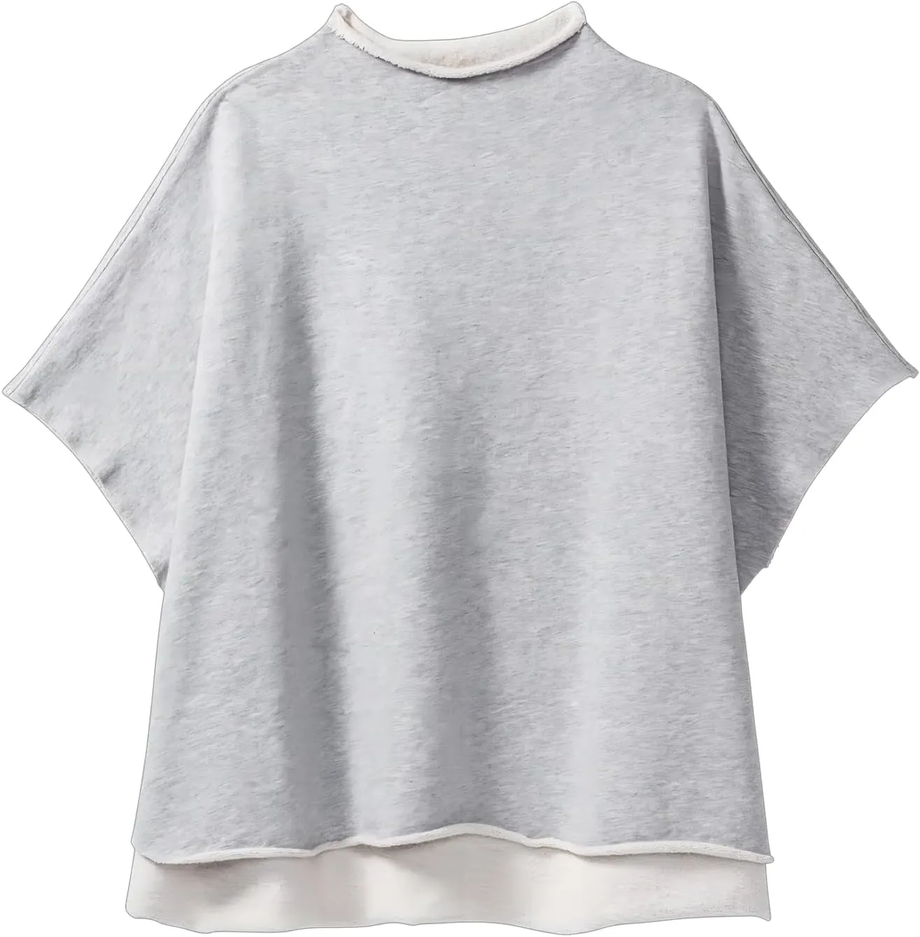VAOYIU Women's Oversized Funnel Neck Tops 3/4 Batwing Sleeve Capelet Casual Travel Pullover Sweatshirts