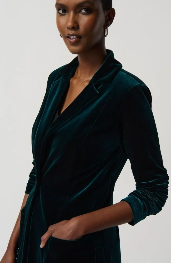 Velvet Blazer Notch Collar