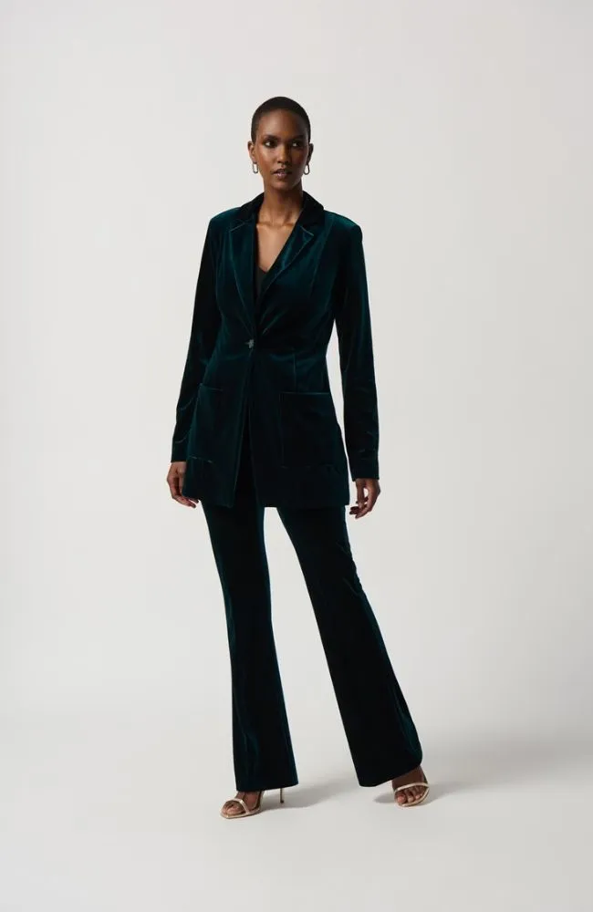 Velvet Blazer Notch Collar