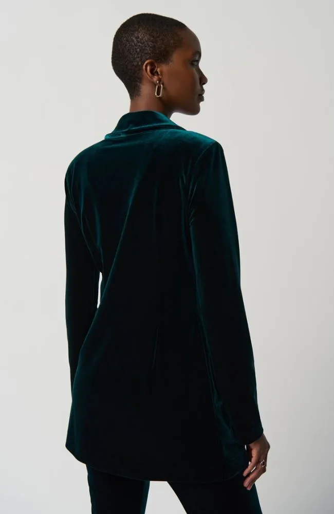 Velvet Blazer Notch Collar