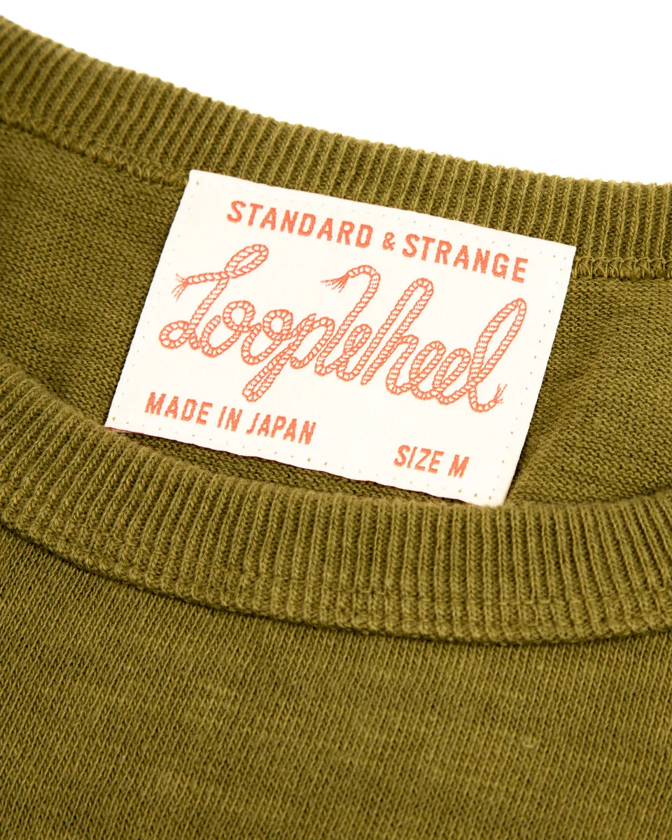 Wakayama Special Loopwheel Tee - Martini Olive