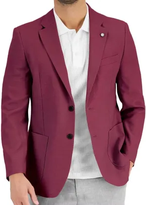 Wangyue Men's Casual Blazer Slim Fit Lightweight Jacket Casual Sport Coat Two Buttons Suit Jackets for Wedding Prom