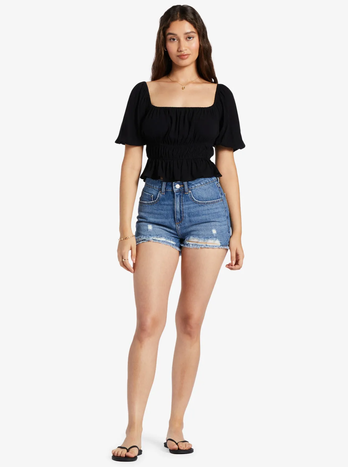 Warm Winds Crop Top - Anthracite