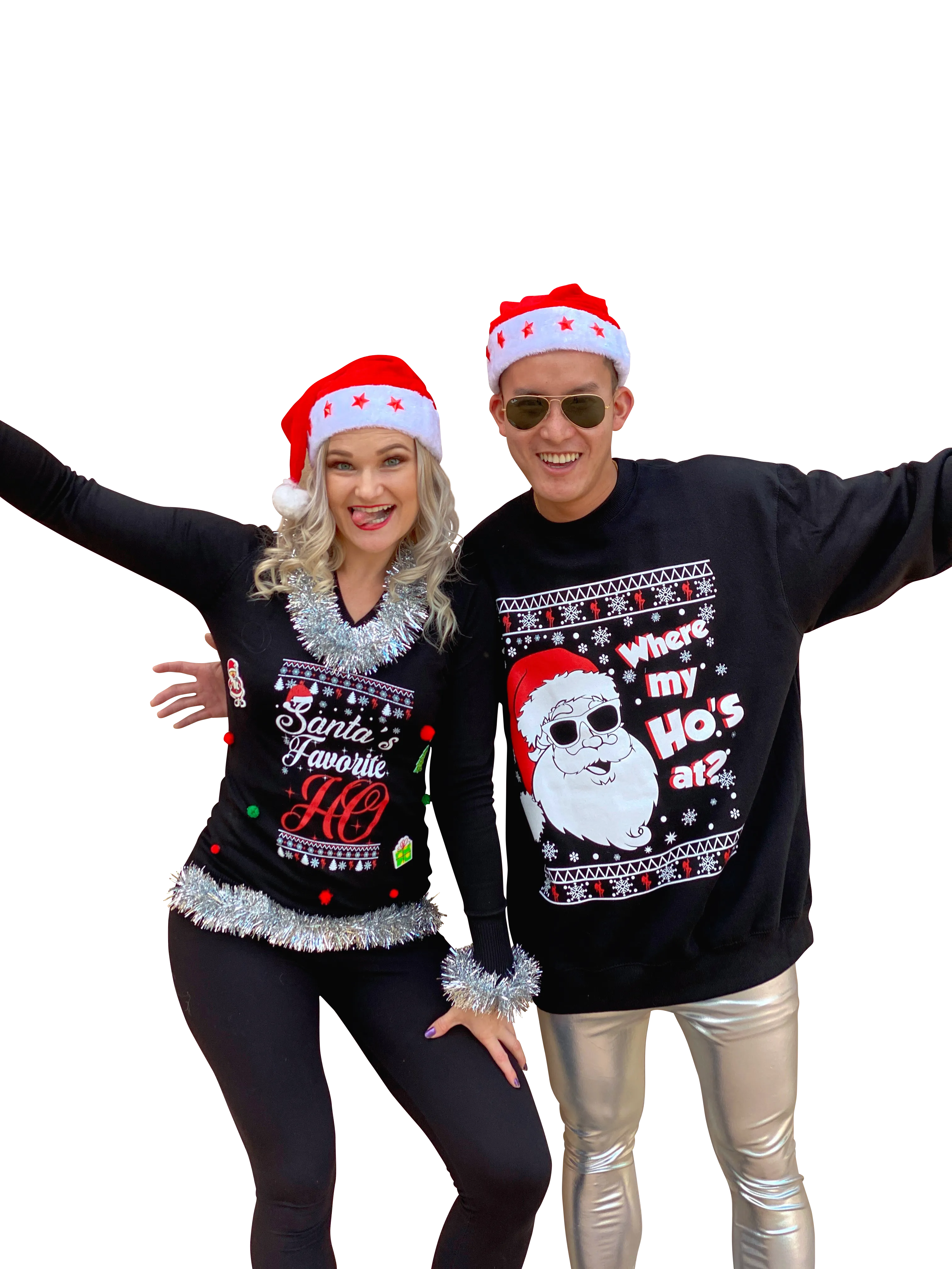 Where my Ho's at Christmas Sweater -Unisex -  Naughty Ugly Christmas Sweater