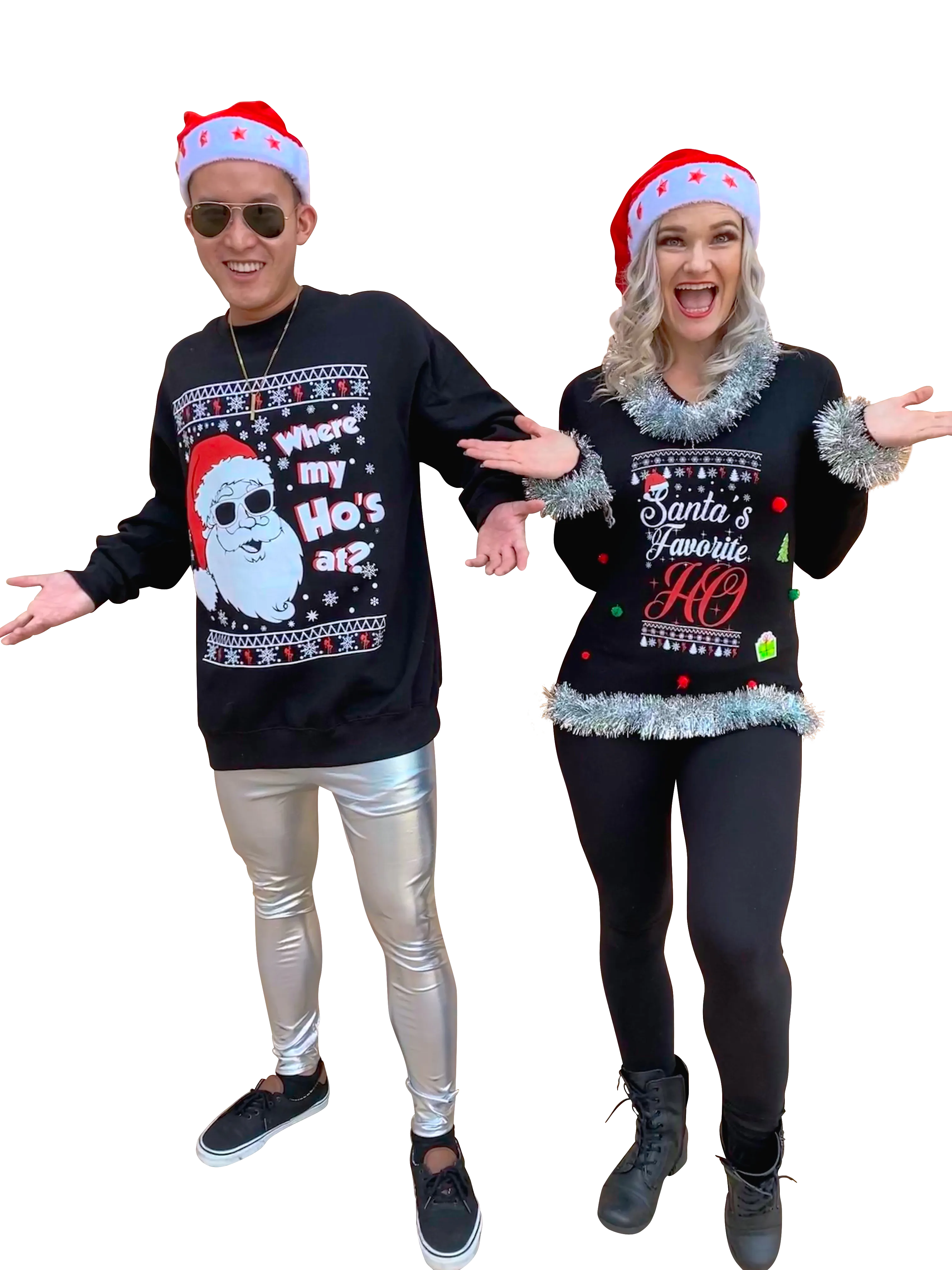 Where my Ho's at Christmas Sweater -Unisex -  Naughty Ugly Christmas Sweater