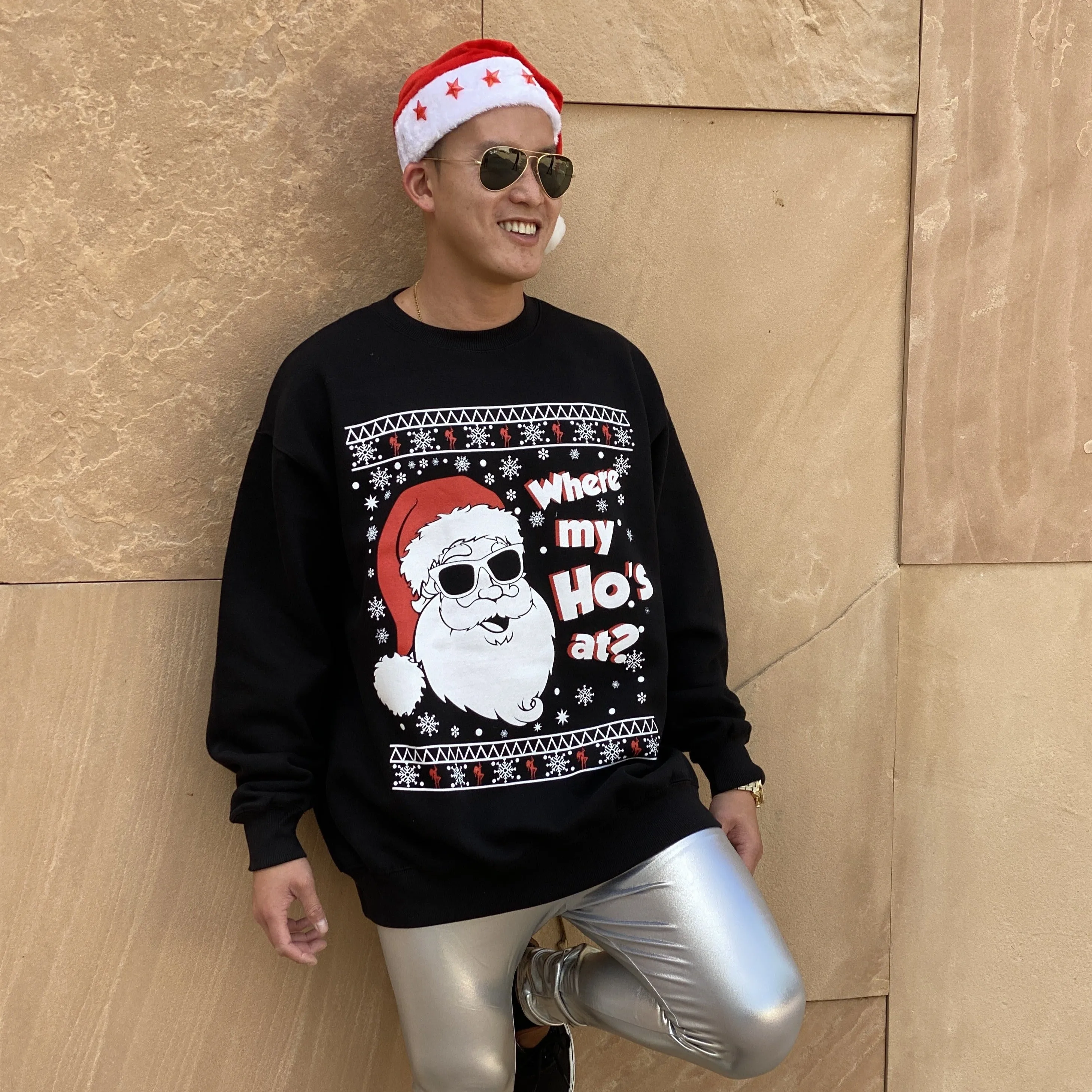 Where my Ho's at Christmas Sweater -Unisex -  Naughty Ugly Christmas Sweater