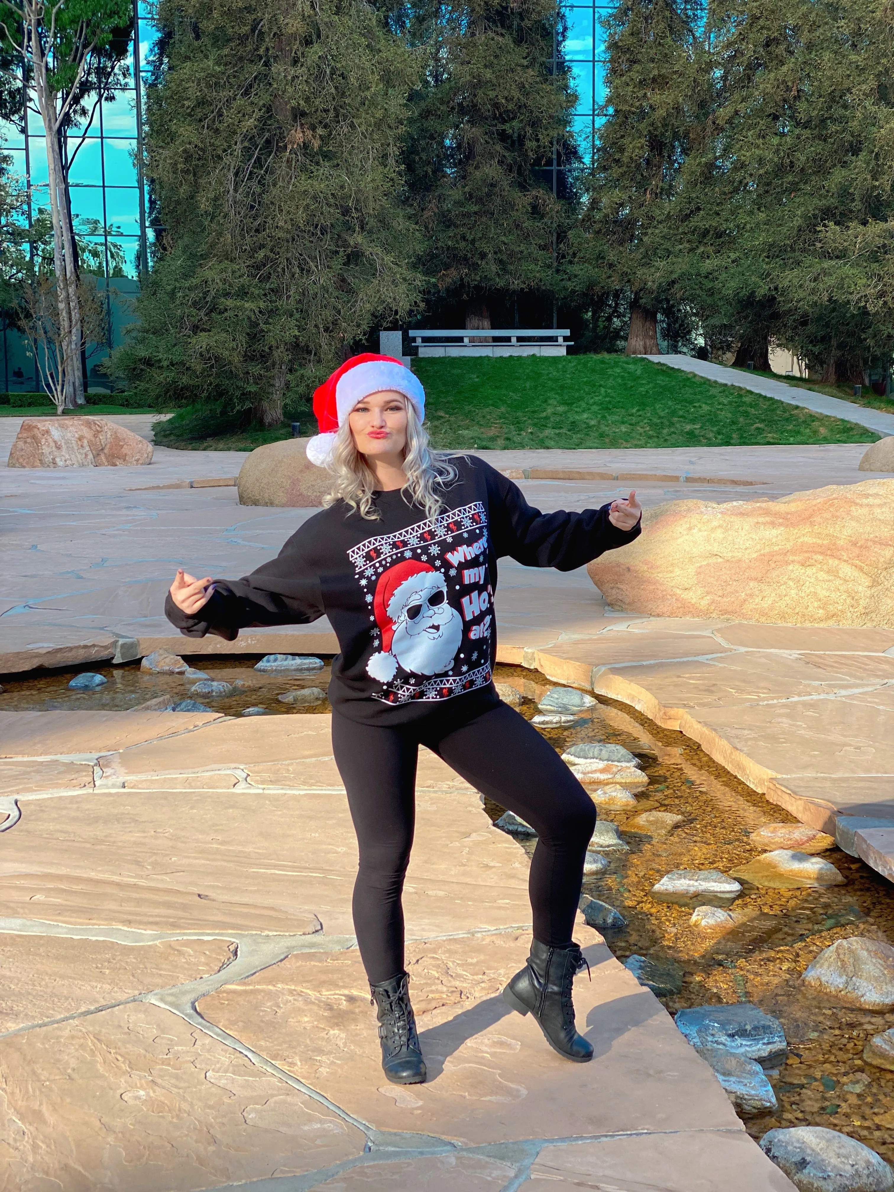 Where my Ho's at Christmas Sweater -Unisex -  Naughty Ugly Christmas Sweater