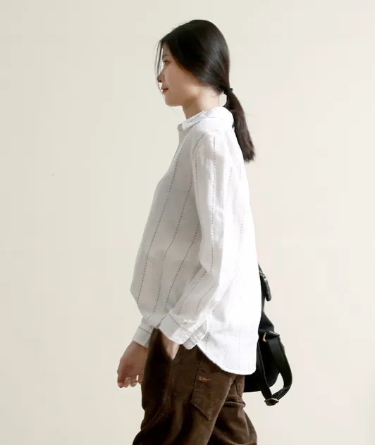 Women Casual Blouse Linen Shirts Loose Blouse Plus Size Women Tops GJ2004298