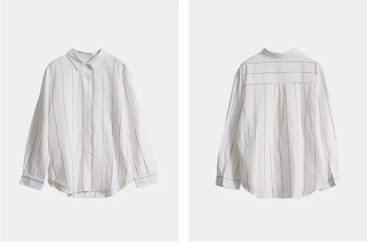 Women Casual Blouse Linen Shirts Loose Blouse Plus Size Women Tops GJ2004298