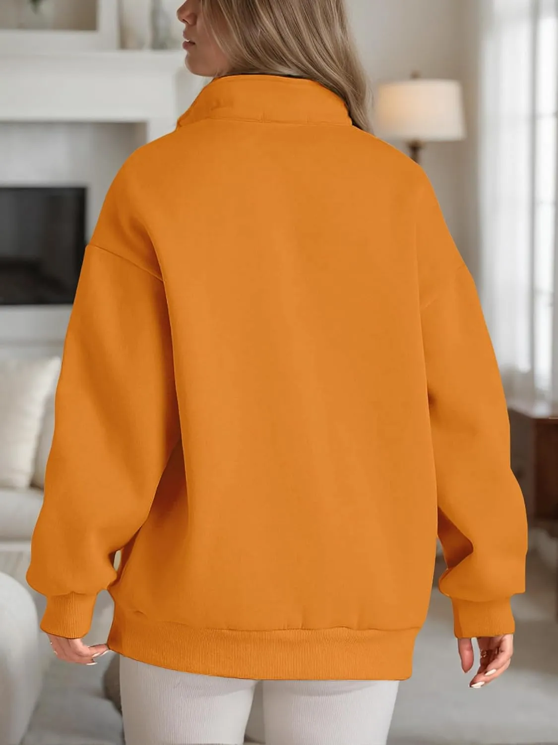 Women Half Zip Oversized Sweatshirts Fall Fashion Hoodies Pullover Long Sleeve Shirts Clothes