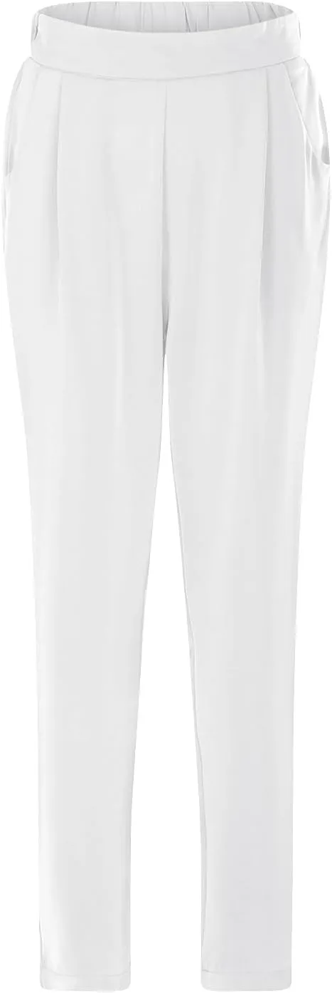 Women's Casual Loose Wide Leg Cozy Pants Winter Active Vacation Thermal with Pockets Straight Leg Fleece
