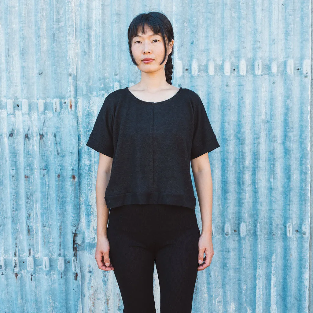 Women's Hemp Pieces Tee - 100% Hemp - Black