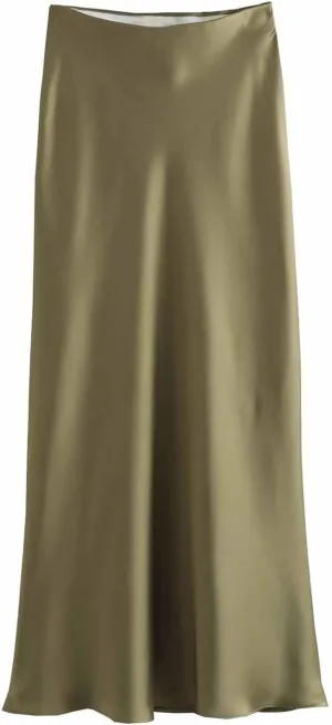Women's Long Skirt Dressy Casual High Waisted A Line Flowy Ruffle Elegant Party Skirts Trendy Comfortable Solid Skirt