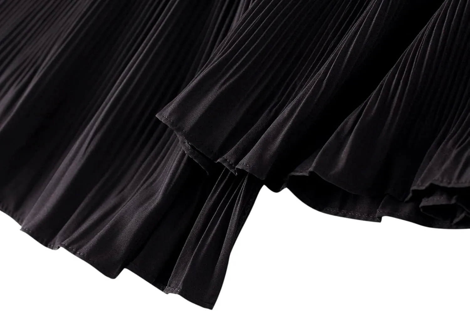 Womens Tulle Skirts Elastic Waisted Draped A-Line Pleated Long Skirt Stylish Comfy Midi Skirt
