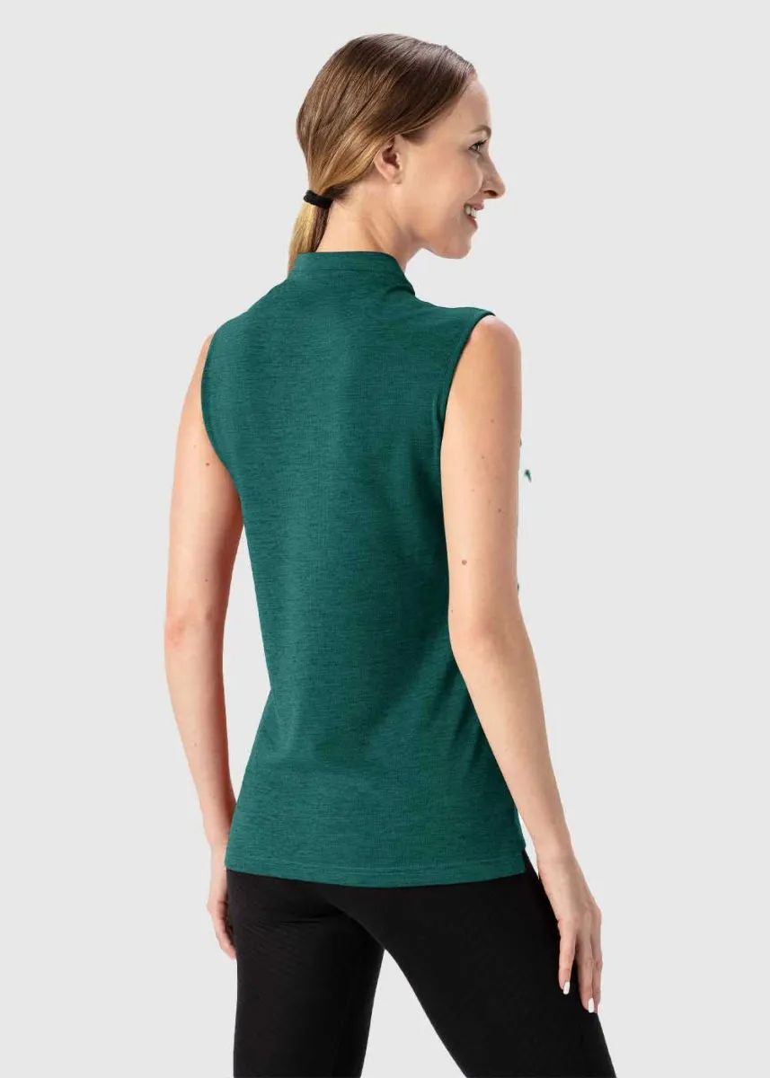 Women's UPF 50  Quick Dry Sleeveless Zip Shirts