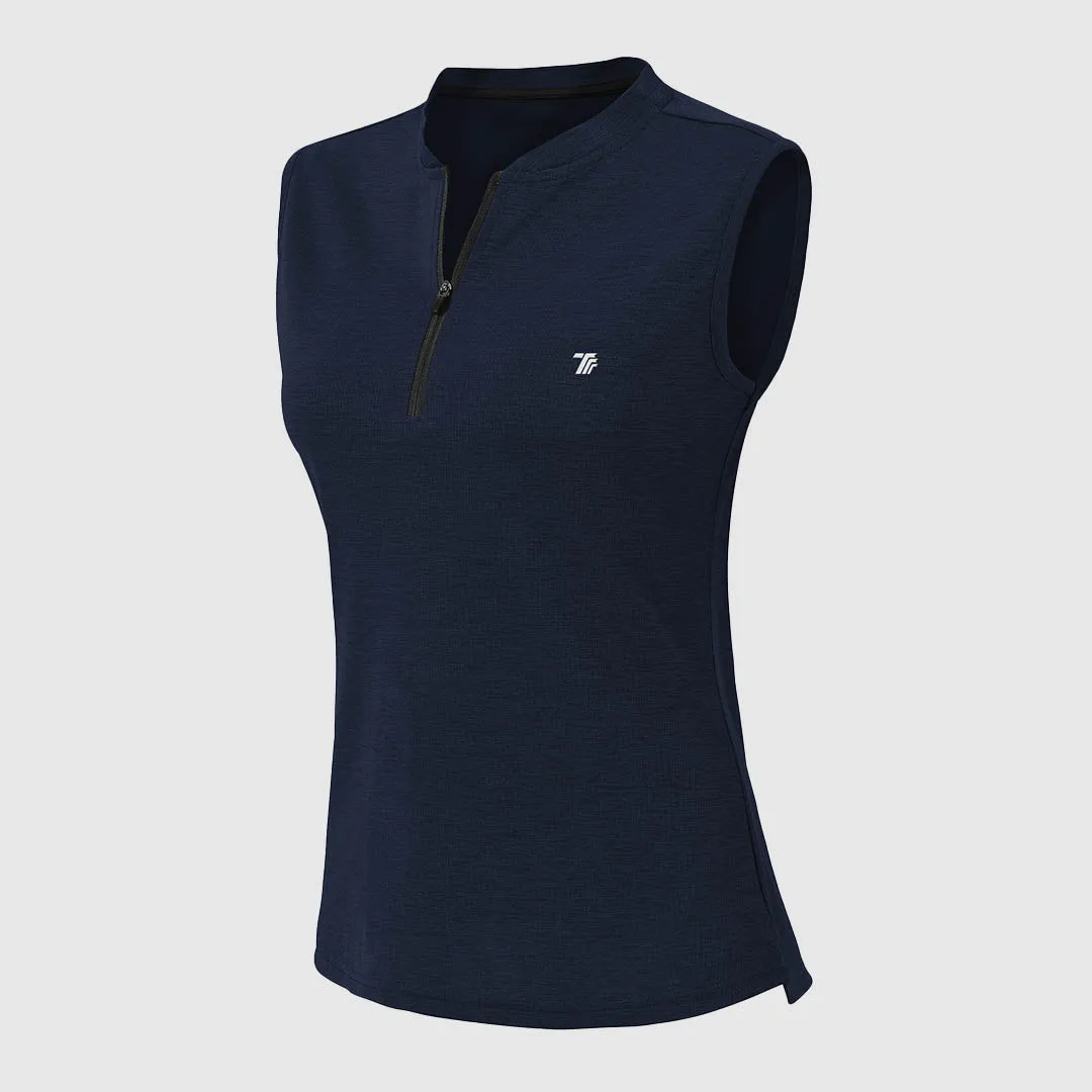 Women's UPF 50  Quick Dry Sleeveless Zip Shirts