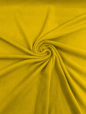 Yellow Solid Polar Fleece Fabric Sold by the yard 60"Wide|Antipilling 245GSM |Medium Soft Weight| Blanket Supply,DIY, Decor,Baby Blanket