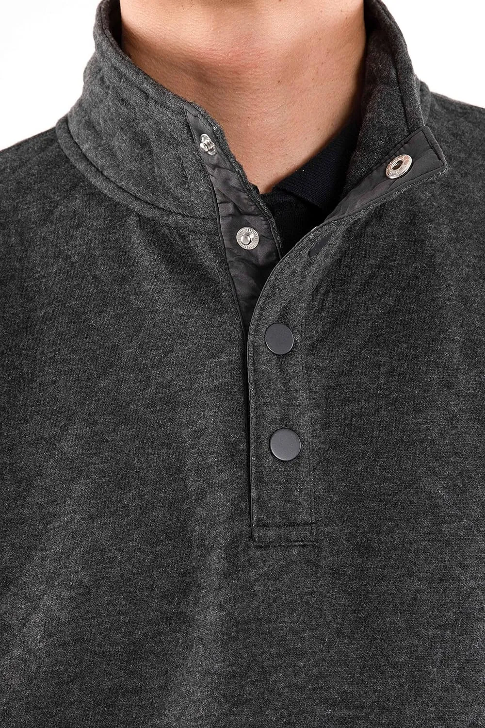 ZENTHACE Men's Ultra Soft Quilted 1/4 Snap Fleece Pullover Sweatshirt Jacket Long Sleeve Mountain Outdoor Shirt
